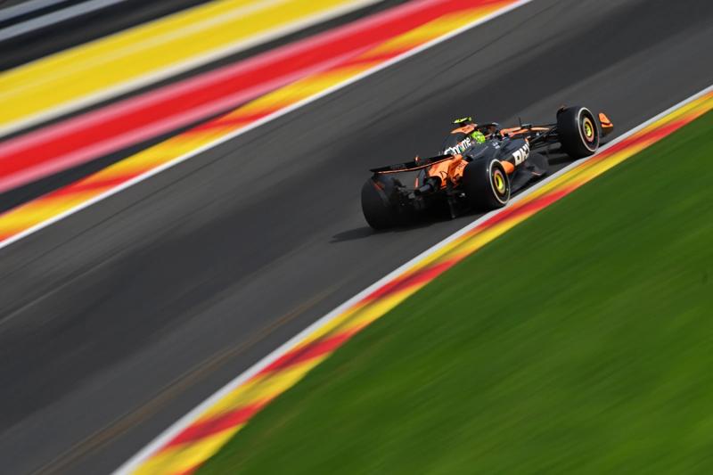 mclaren race car on track