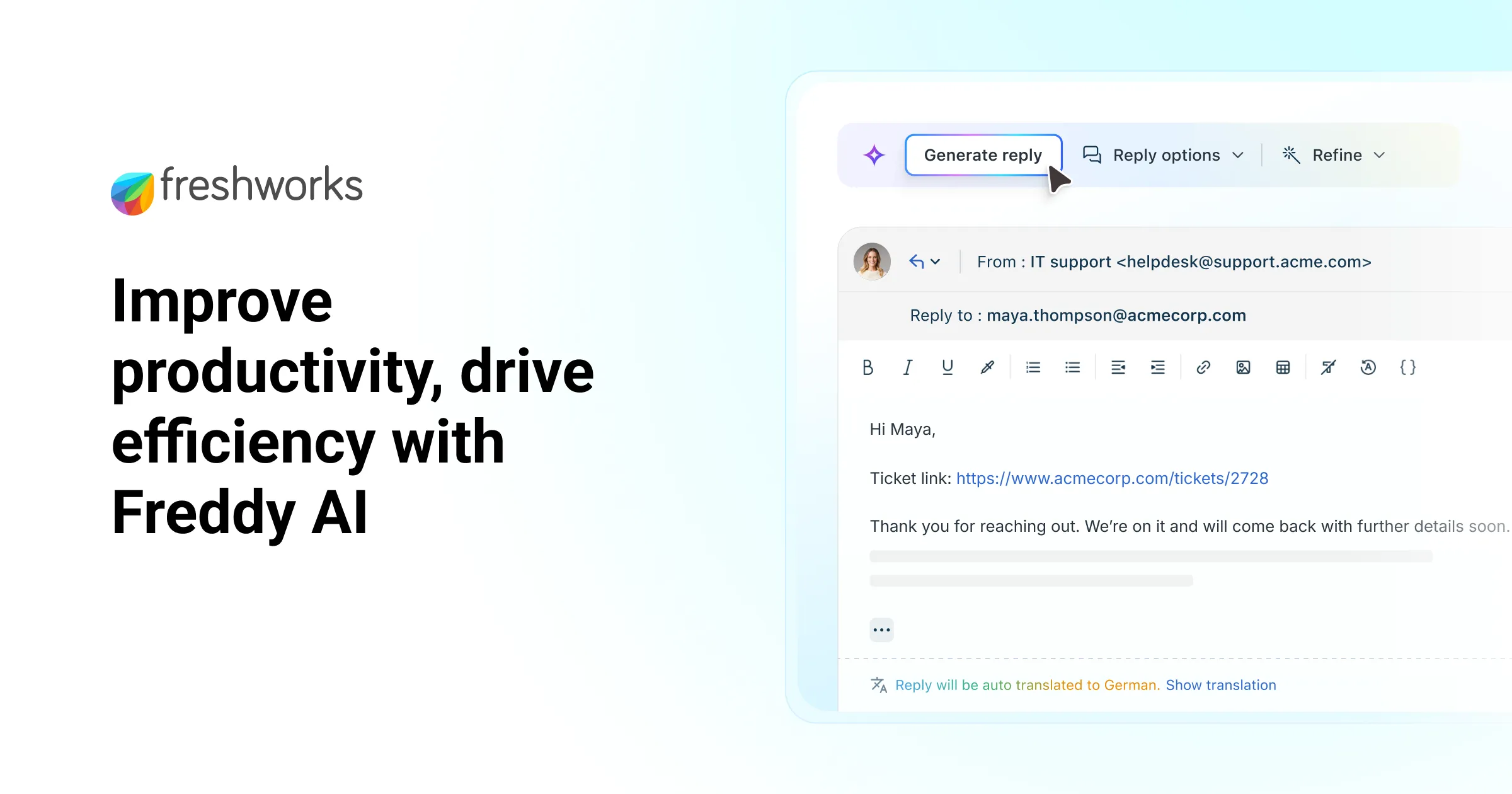 Freddy AI Copilot | Boost Agent Productivity with Intelligent Workflow ...