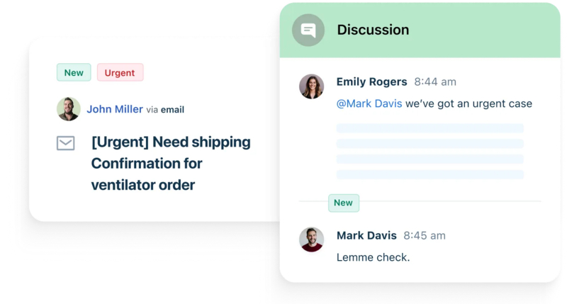 Freshdesk interface mockup